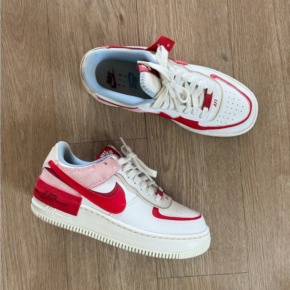 Nike Kids White and Pink Sneakers